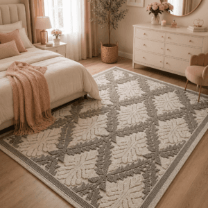 Covor tesut bumbac, dimensiunea 120x180cm Capucino, cod CB227