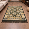 Covor traditional, cu doua fete, dimensiunea 80x120cm, verde H&H404