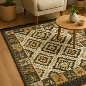 Alternative view of Covor tesut, cu doua fete, dimensiunea 120x180cm  H&H404