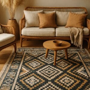 Covor tesut, cu doua fete, dimensiunea 120x180cm H&H404