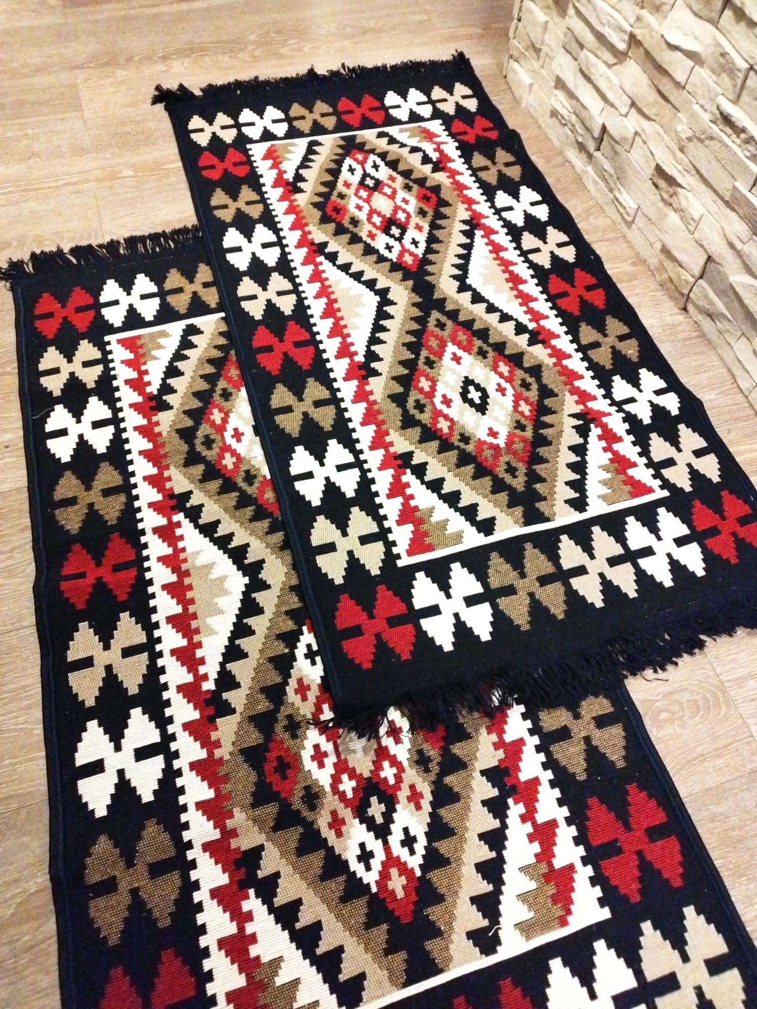 1+1 Covoare tesute, cu doua fete, dimensiunea 60x120cm H&H61 - imagine 2