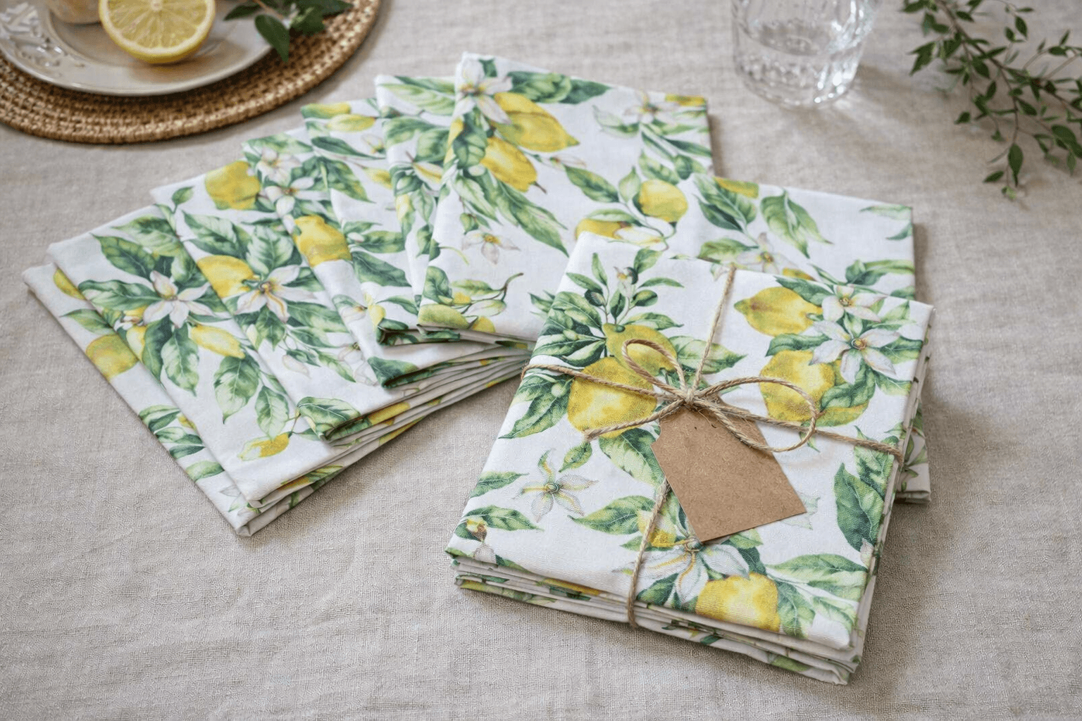 Set 6 servete, bumbac 100%, dimensiune 40x40cm LEMON
