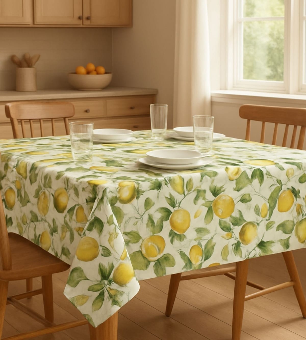Fata de masa 100% bumbac, teflonata, impermeabila 180×240 cm Lemon01