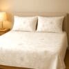 Set de pat -Cearsaf de pat cu tiv 220x240cm+2 fete perna 50x70cm, din ranforce bumbac 100%, Floral 03