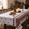 Fata de masa din bumbac, cu motive traditionale 150x300 cm cod032
