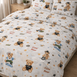 Lenjerie de pat dublu, ranforce bumbac 100% Soft 021