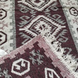 Alternative view of 1+1 Covoare traditionale, dimensiunea 60x120cm, bordo si Crem, model Romb