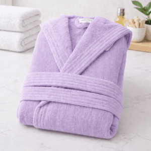 Halat din prosop, cu gluga, bumbac 100%, dimensiune L-XL Lila Velur