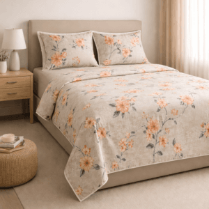 Lenjerie de pat dublu, ranforce bumbac 100% Soft 024