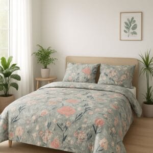 Alternative view of Lenjerie de pat dublu, ranforce bumbac 100% Soft 019