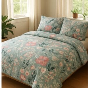 Lenjerie de pat dublu, ranforce bumbac 100% Soft 019