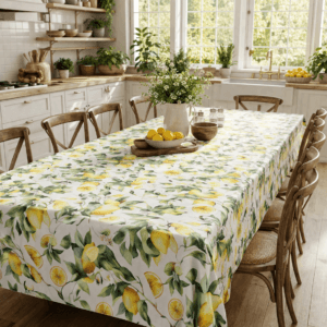 Fata de masa 100% bumbac, teflonata, impermeabila 180x300 cm Lemon01