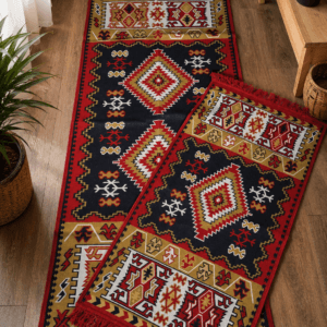 1+1 Set Covoare tesute, cu doua fete, dimensiunea 60x120cm +80x200cm H&H507