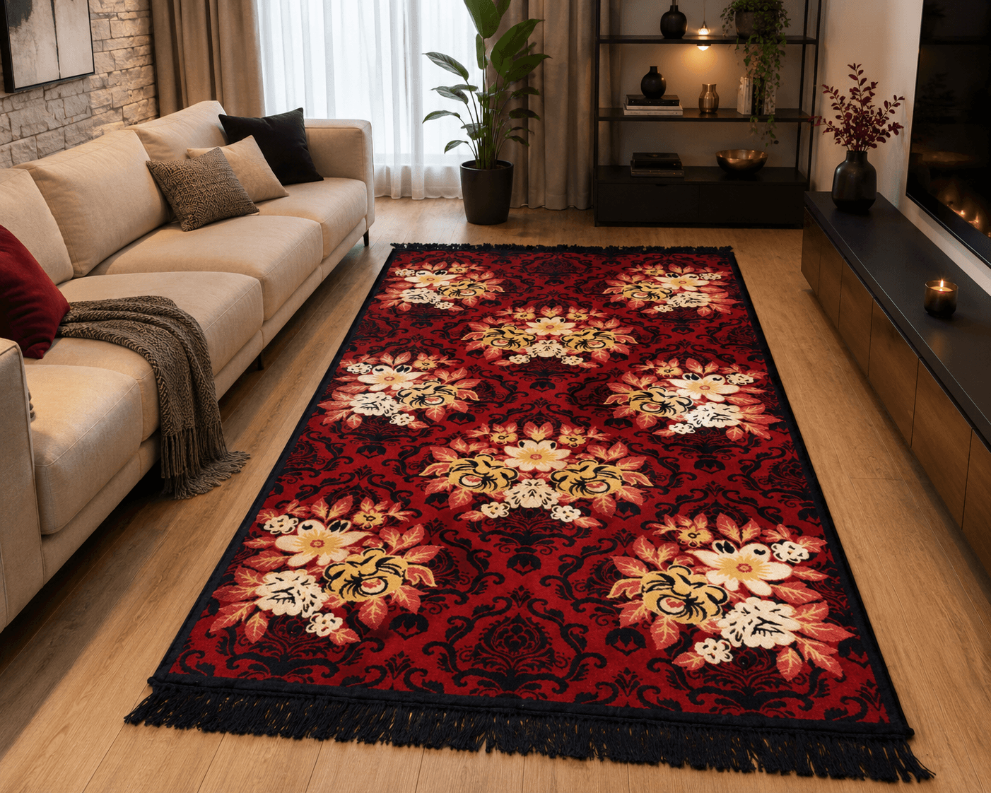 Covor tesut, cu doua fete, dimensiunea 80x200cm H&H508 - imagine 3