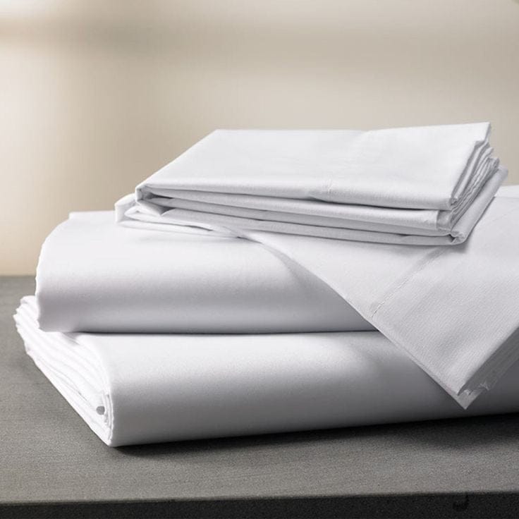 Cearsaf pat Ranforce, bumbac 100%, dimensiune 240x260cm Alb