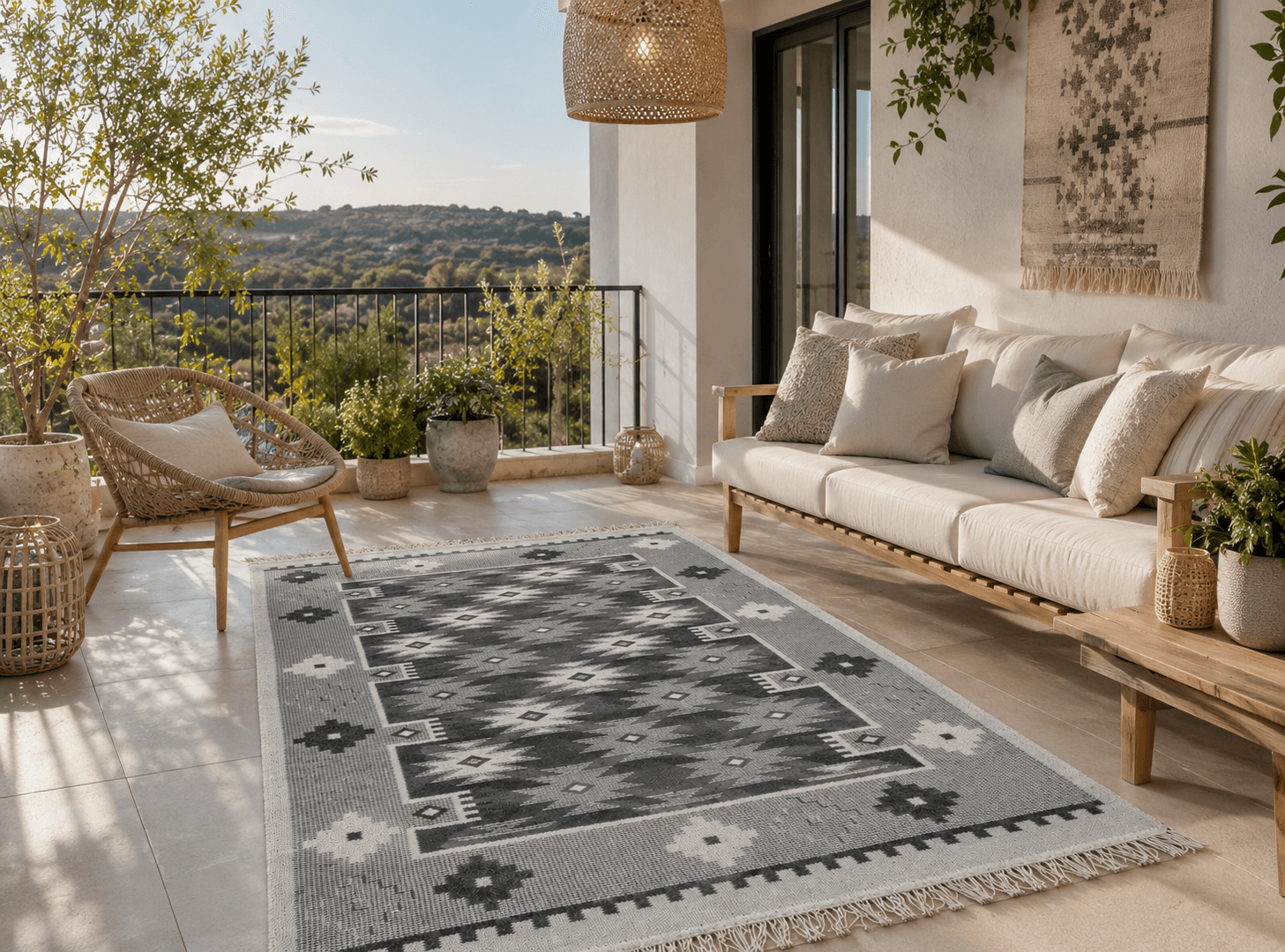 Covor traditional, dimensiunea 80x125cm, gri, model RUSTIC 5
