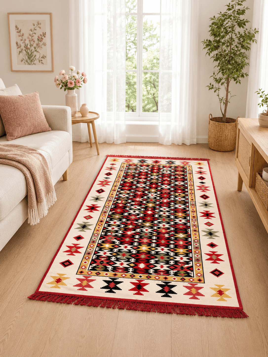 Covor traditional, cu doua fete, dimensiunea 120x180cm H&H112