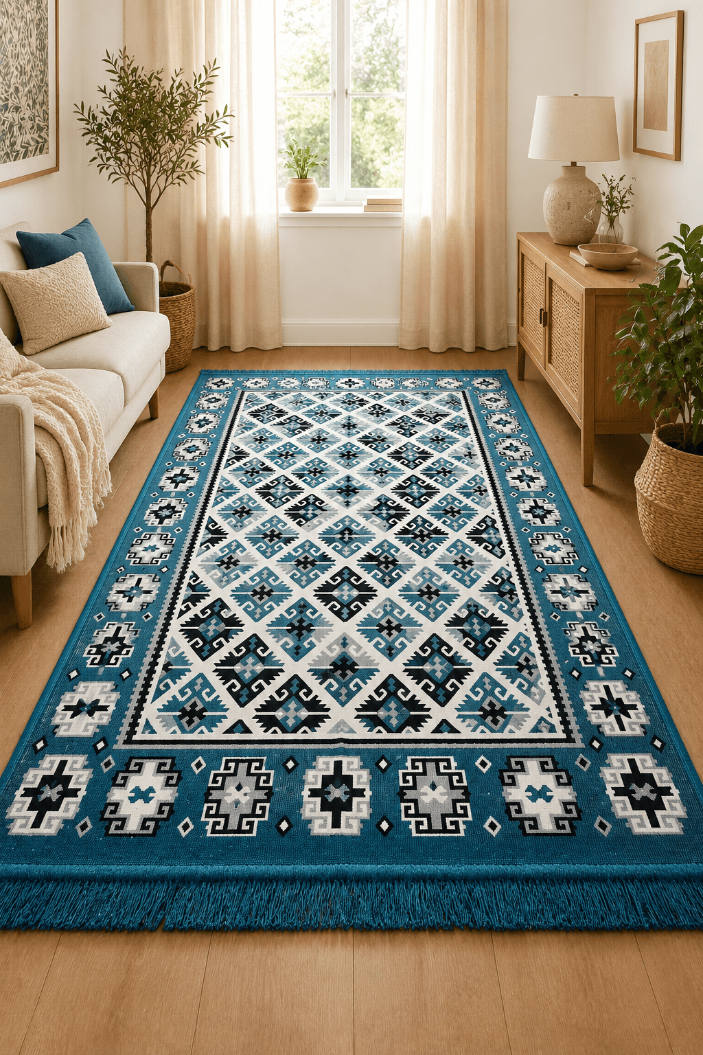 Covor tesut, cu doua fete, dimensiunea 120x180cm H&H303
