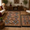 Set 1+1Covoare tesute, cu doua fete, 1 buc 160x250 + 1 buc 60x90cm  H&H65s