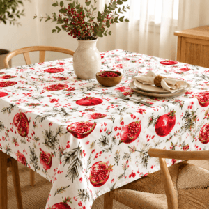 Fata de masa 100% bumbac, teflonata, impermeabila 140x180 cm Rodii 6-8 persoane