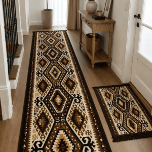 1+1 Covoare tesute, cu doua fete, dimensiunea 60x90cm+80x300cm H&H34