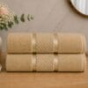 Set 2 prosoape baie, bumbac 100%, dimensiune 70x130cm colorate Cotton Beige