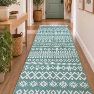 Covor traditional, tesut,cu doua fete, dimensiunea 80x200cm Aqua Cozy3