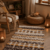 Covor traditional, tesut,cu doua fete, dimensiunea 80x150cm Terra Cozy2