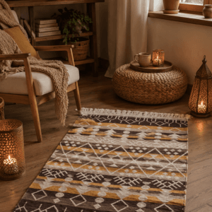 Covor traditional, tesut,cu doua fete, dimensiunea 80x150cm Terra Cozy2