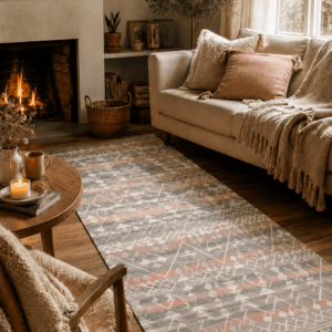 Covor traditional, tesut,cu doua fete, dimensiunea 80x150cm Terra Cozy1
