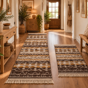 1+1 Covoare tesute,cu doua fete, dimensiunea 80x200+60X90cm Terra cozy2 - imagine 2