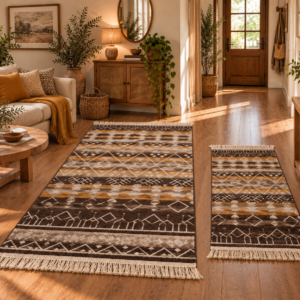 1+1 Covoare tesute,cu doua fete, dimensiunea 80x200+60X90cm Terra cozy2