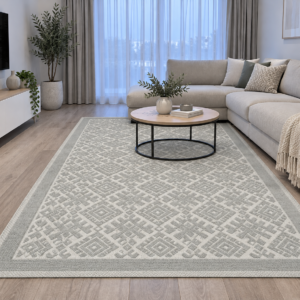 Covor tesut bumbac, dimensiunea 160x230cm gri, cod CB230