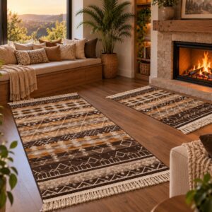 1+1 Covoare tesute,cu doua fete, dimensiunea 80x200+60X90cm cozy2 LGM
